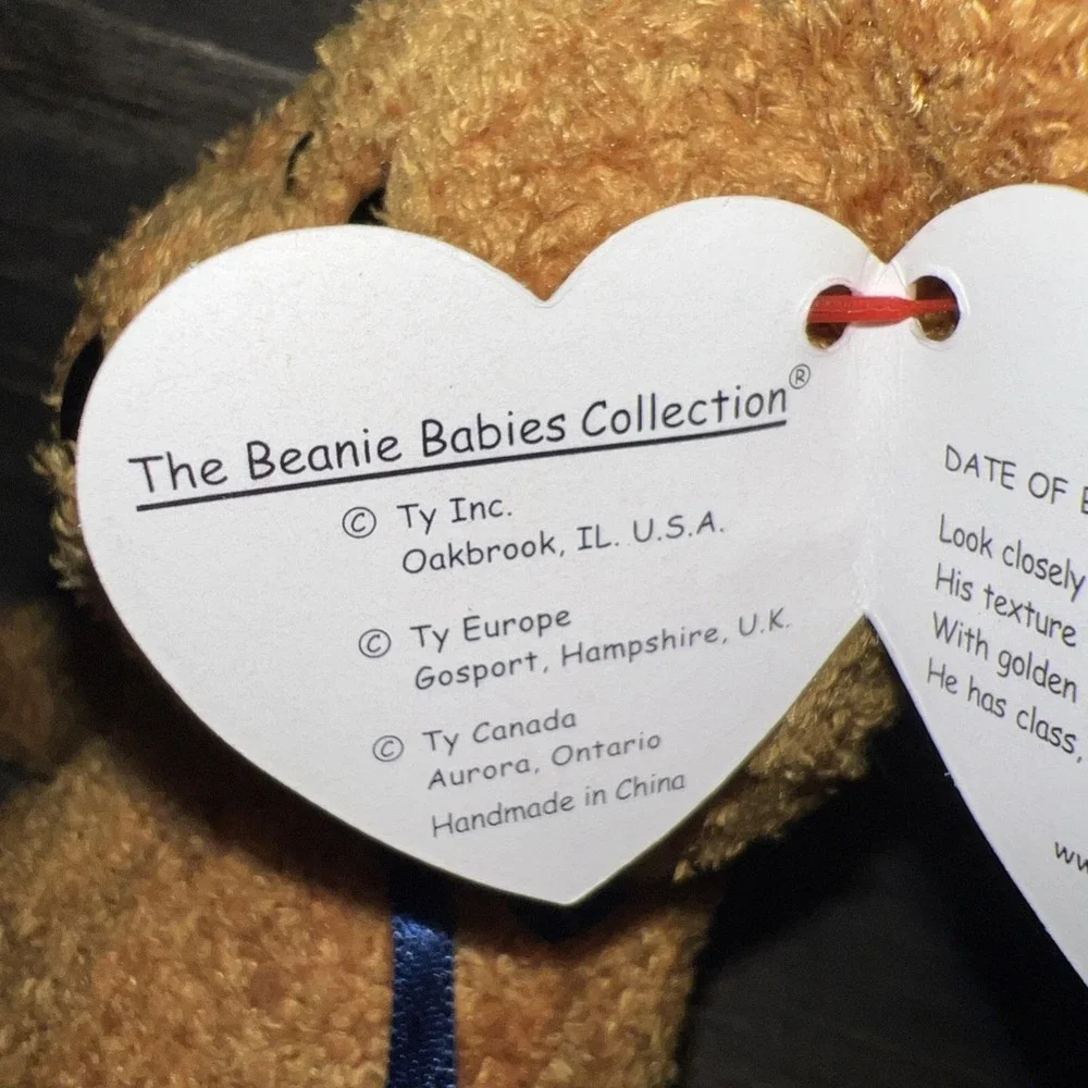 Ty Beanie Baby Fuzz the Bear 1999 Brown Frizzy Plush Excellent Condition 4237